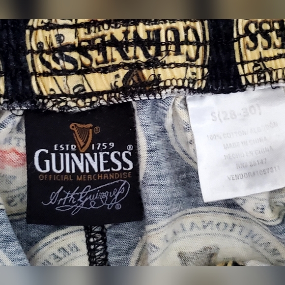 Guinness Irish Stout Boxer Shorts. 100% Cotton. Small w/button fly Unisex - Picture 2 of 7